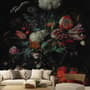 Dark Floral Bouqet with Tulips and Roses Wallpaper Mural