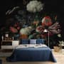 Dark Floral Bouqet with Tulips and Roses Wallpaper Mural