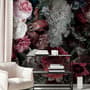 Red Floral Bouqet Wallpaper Mural