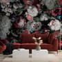 Red Floral Bouqet Wallpaper Mural