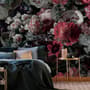 Red Floral Bouqet Wallpaper Mural