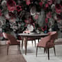 Red Floral Bouqet Wallpaper Mural