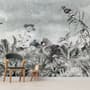 Vintage Historic Paradise Bird Art Wallpaper Mural