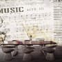 Nostalgic Beige Music Notes Wallpaper Mural