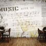Nostalgic Beige Music Notes Wallpaper Mural