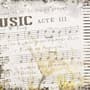 Nostalgic Beige Music Notes Wallpaper Mural
