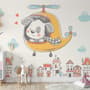 Cute Puppy in Helicopter Wallpaper Mural