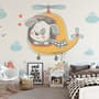Cute Puppy in Helicopter Wallpaper Mural