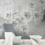 Watercolor Rose Bouquet Wallpaper Mural