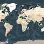 Navy Blue Political World Map Wallpaper Mural