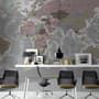 Soft Colorful Political World Map Wallpaper Mural