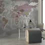 Soft Colorful Political World Map Wallpaper Mural