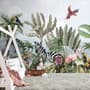 Kids Jungle View with Exotic Animals Wallpaper Mural