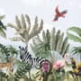 Kids Jungle View with Exotic Animals Wallpaper Mural