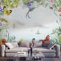 Sea View with Garden Flowers Wallpaper Mural