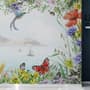 Sea View with Garden Flowers Wallpaper Mural