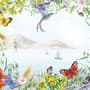 Sea View with Garden Flowers Wallpaper Mural