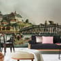 Papier peint panoramique vue historique du lac avec palais