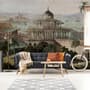 Old City Landscape with Castle Historical Wallpaper Mural