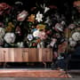 Papier peint panoramique hollandais de fleurs sombres