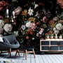 Papier peint panoramique hollandais de fleurs sombres