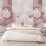 Abstract Pink Geometric Pattern Wallpaper Mural