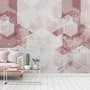 Abstract Pink Geometric Pattern Wallpaper Mural