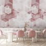 Abstract Pink Geometric Pattern Wallpaper Mural