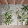 Green Tropical Forest with Parrot Wallpaper Mural
