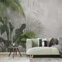 Tropical Green Palm Leaves Wallpaper Mural