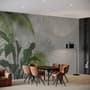 Tropical Green Palm Leaves Wallpaper Mural