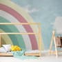 Kids Watercolor Sky and Rainbow Wallpaper Mural