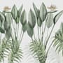 Vintage Palm Leaf and Colorful Birds Wallpaper Mural