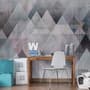 Watercolor Geometric Triangle Pattern Wallpaper Mural