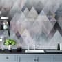 Watercolor Geometric Triangle Pattern Wallpaper Mural