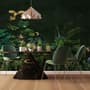 Dark Tropical Plants Wallpaper Mural