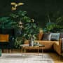 Dark Tropical Plants Wallpaper Mural