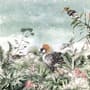 Vintage Historic Paradise Bird Art Wallpaper Mural
