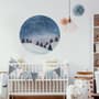 Snowy Forest Circle Landscape Wall Decal Sticker
