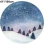 Snowy Forest Circle Landscape Wall Decal Sticker