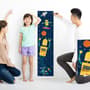 Kids Height Ruler with Robots Wall Decal Sticker