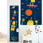 Kids Height Ruler with Robots Wall Decal Sticker