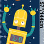 Kids Height Ruler with Robots Wall Decal Sticker