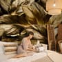 Elegant Golden Dead Leaf Wallpaper Mural