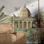 Vintage River Landscape with Mosque Historical Art Wallpaper Mural