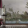 Vintage River Landscape with Mosque Historical Art Wallpaper Mural