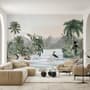 Tropical Nature Landscape with Birds Wallpaper Mural