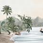 Tropical Nature Landscape with Birds Wallpaper Mural