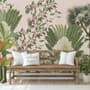 Exotic Leafs with Berries Wallpaper Mural