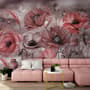 Corn Poppy Flowers Painting Art Wallpaper Mural
